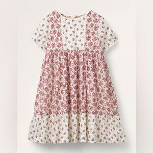 MINI BODEN | Vintage Posy Dress | Size 7-8 | Pink & Cream Floral | Pockets